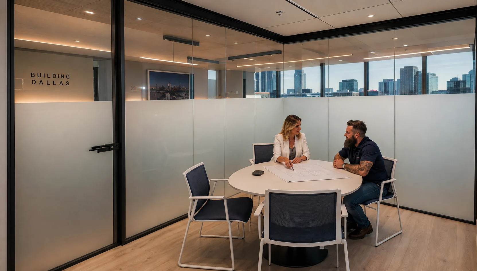 Dallas Fort Worth commercial meeting room prepared for smart glass dealer and installer opportunities